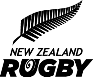 A black fern graphic sits above the text 'New Zealand Rugby'